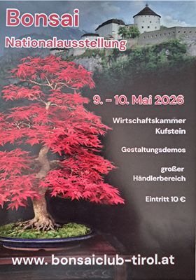Bonsai Nationalausstellung 2026 in Kufstein